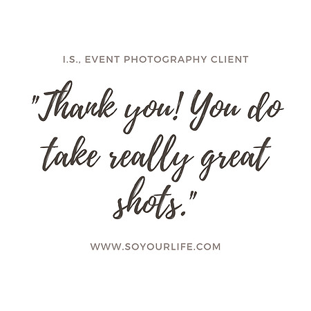 Event Photography Testimonial