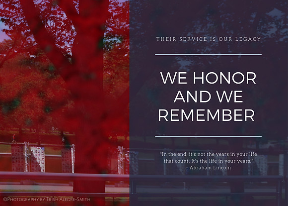 their service is our legacy by photography by trish alegre-smith